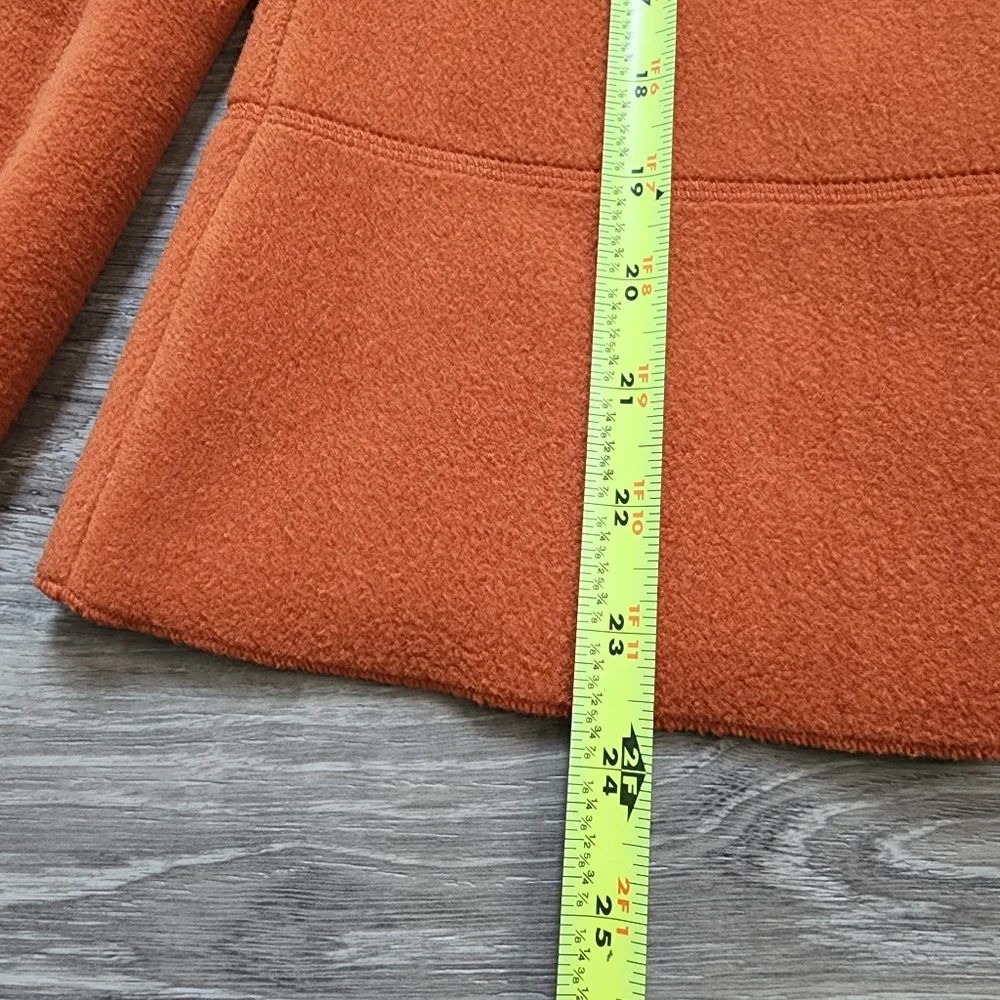 RONEN CHEN Orange Fleece Button Down Jacket Medium